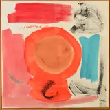 'Gold Wisp I', an abstract composition, signed, titled and dated by Mali Morris R.a., 1983, acrylic on canvas, sold Jun 2019
