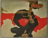 'Guyana X', an abstract composition from one of the founders by Aubrey Williams, mixed media on canvas, sold Jun 2019