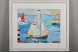 A sunlit sail by Sally Anne Fitter, oil on board, sold Jun 2019