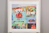 The red sail boat by Sally Anne Fitter, oil on board, sold Jun 2019
