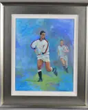 Team players by Craig Campbell, oil on board, sold Jun 2019
