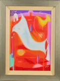 a surreal study of figures and still life segments, signed by Sophia Lynch, oil on canvas, sold Jun 2019