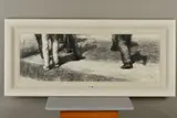 Urban crossing 1 by Richard Farrant, charcoal on paper, sold Jun 2019