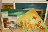 seven Lake District paintings of varying sizes, together with by Nick Tomlinson, oil, sold Jun 2019