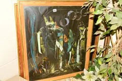 Nocturnal scene by Robert van Eyck, 1963, oil, sold Jun 2019