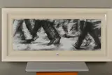 Urban crossing' figures on a zebra crossing by Richard Farrant, charcoal on paper, sold Jun 2019