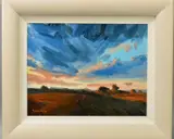 'Fields of Wonder II', a landscape, signed bottom left dated (20/06), oil by Rob Newton, oil on canvas, sold May 2019