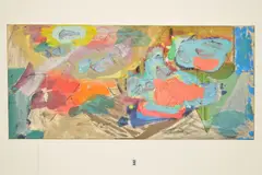 an abstract composition, signed and dated (19)80, with personal by Gary Wragg, acrylic on canvas, sold May 2019