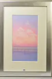 'English Sunrise I', an impressionist seascape, signed and dated (20)01 by Olly James, pastel on paper, sold May 2019