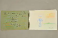 a sketch pad containing six signed crayon drawings by Reg Kray of a by Reggie Kray, drawing, sold May 2019