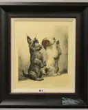 'Begging Dogs', an aquatint etching of a pair of dogs, by Kurt Meyer-Eberhardt, etching, sold May 2019