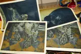 Adoration of The Calf Bearer' Limited Edition Triptych etching by George C.k Godfrey, etching, sold May 2019