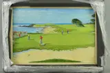 At the golf course by Craig Campbell, oil on canvas, sold Apr 2019