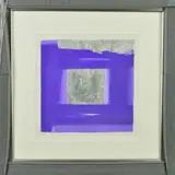 Purple rythm by Linda Charles, mixed media on paper, sold Apr 2019