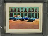 Vintage world iv by Jeremy Sanders, acrylic on board, sold Apr 2019