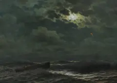 The Rescue oil on canvas, framed signed with monogram bottom right 60 x 44,.5cm by Frederick William Meyer, oil on canvas, sold Oct 2018