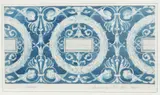Design for architectural tiles by Selwyn Image, watercolour on paper, sold Oct 2018