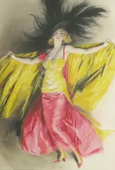 Study for a Dancer by William Henry Caffyn, pastel on paper, sold Oct 2018
