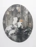Les Masques by Louis Icart, etching and aquatint on paper, offered Oct 2018