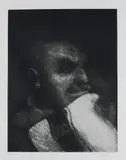 Man with a Bib etching on paper by Bill Jacklin, etching on paper, offered Oct 2018