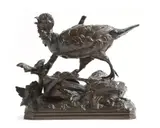 Standing on by Henri Emile Adrien Trodoux, bronze, sold Jul 2018