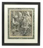 A Fairy Visit by Maurice Greiffenhagen, pencil, sold Jun 2018
