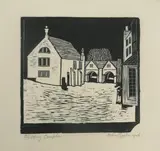 Chipping Campden, 1926 woodcut on paper signed, titled and dated in pencil 10 x 9.5cm by Arthur Gaskin, woodcut on paper, sold Jun 2018