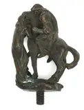 Fair Damsel and a Knight patinated bronze unsigned 6.5cm by H.G. Murphy, bronze, offered Jun 2018