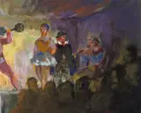 Circus by Sándor Bortnyik, Gouache and tempera, sold Jun 2018