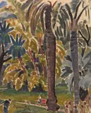 Le Parc Stamped signature Oil on canvasboard by Adolphe Beaufrère, Oil on canvasboard, sold Jun 2018