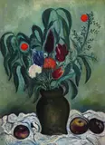 Bouquet de fleurs by Isaac Antcher, Oil on canvas, offered Jun 2018