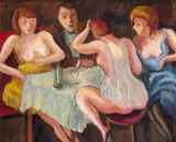 Le Client Signed and dated 1926 Oil by Pierre Belay, 1926, Oil on canvas, offered Jun 2018