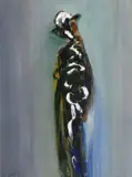 Standing figure Signed and dated 71 by Gerald Davis, Oil on board, sold Jun 2018