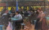 La Guinguette by Charles Dufresne, Pastel, sold Jun 2018