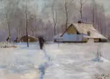 Gathering wood in the snow Signed and dated 1894 Oil on canvas 70 x 94cm Provenance: Exposition Retrospective, Musee Galliera, October 1954, No by Eugène Henri Alexandre Chigot, 1894, Oil on canvas, sold Jun 2018