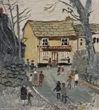 Going home Signed Oil by Fred Yates, Oil on board, sold Jun 2018