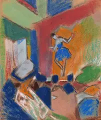 Le Theatre by William Straube, oil, sold Jun 2018
