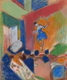 Le Theatre by William Straube, oil, sold Jun 2018