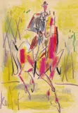 Le Cavalier Signed Pastel 28.5 x 20cm Provenance: Certificate of M by Gen Paul, Pastel, sold Jun 2018