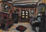 Intérieur by Auguste Chabaud, Oil on cardboard laid on canvas, offered Jun 2018
