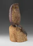 Little owl with shrew Signed and inscribed Little owl Painted wood and wire by Guy Taplin, oil, sold Jun 2018