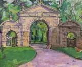 Gate at Hibouville by Sylvia Gosse, Oil on canvas, offered Jun 2018