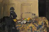 Still life of fruit in a silver fruit basket by George Weissbort, 1968, Oil on canvasboard, sold Jun 2018