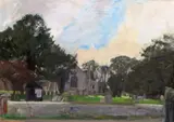 A country church Signed and dated 2003 Oil on board 56 x 76cm Provenance: Direct from the artist’s estate ++Good condition by George Weissbort, 2003, Oil on board, sold Jun 2018