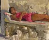 Untitled by Tom Espley Neac, Oil on card, sold Jun 2018