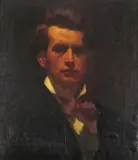 Self portrait of the artist as a young man Signed by Frank O. Salisbury, 1901, Oil on canvas laid on board, sold Jun 2018