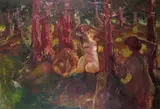 Nymphs in the forest Oil on canvas 140 x 200cm by Constantin Kousnetsoff, Oil on canvas, offered Jun 2018