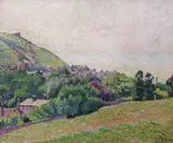 East Hill and Old Town by Lucien Pissarro, 1918, Oil on canvas, sold Jun 2018