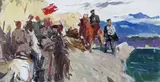 Revolutionary Scene III: Revolutionary Soldiers on a by Aleksandr Georg Gulyaev, Oil on board, sold Jun 2018