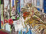 Patti at hove Signed, also signed, titled, dated 1975 approx by John Bratby, 1975, Oil on board, sold Jun 2018
